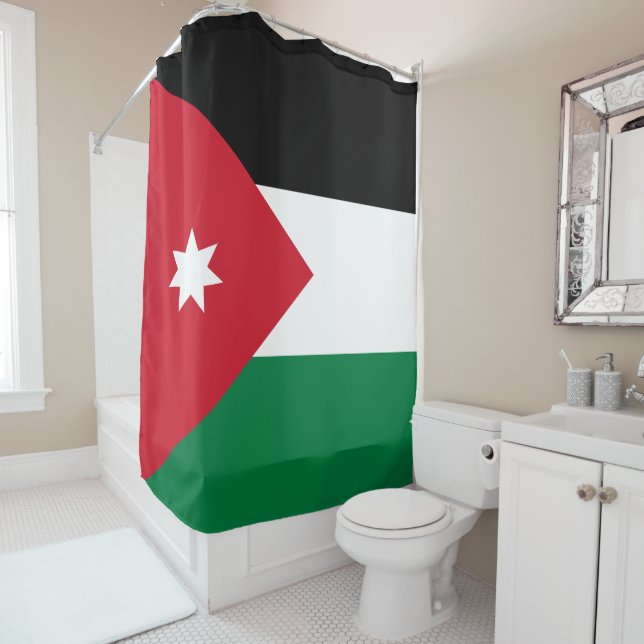 Flag of Jordan Shower Curtain (In Situ)