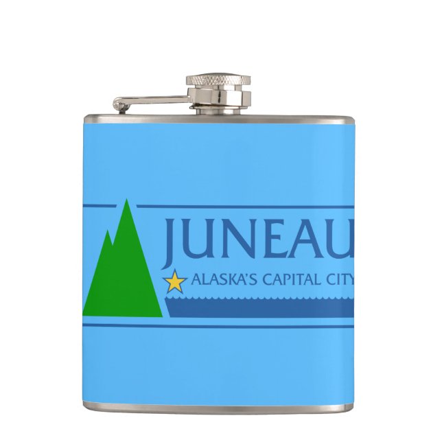 Flag of Juneau, Alaska Flask (Front)