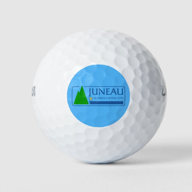 Flag of Juneau, Alaska Golf Balls (Front)