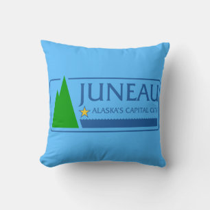 Flag of Juneau, Alaska Throw Pillow