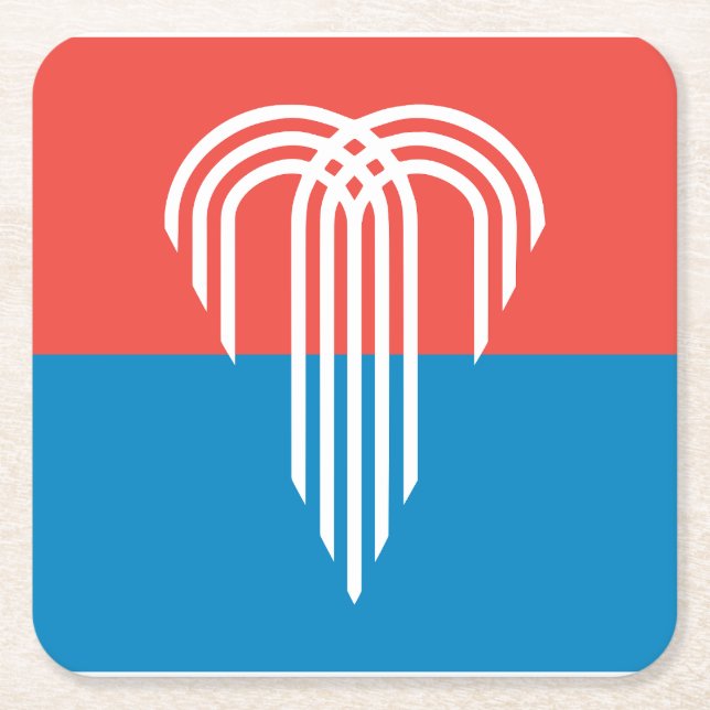 Flag of Kansas City, Missouri Square Paper Coaster (Front)