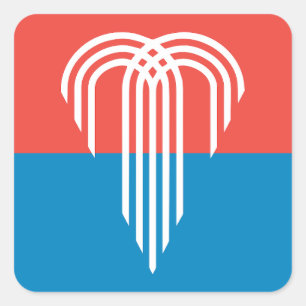 Flag of Kansas City, Missouri Square Sticker