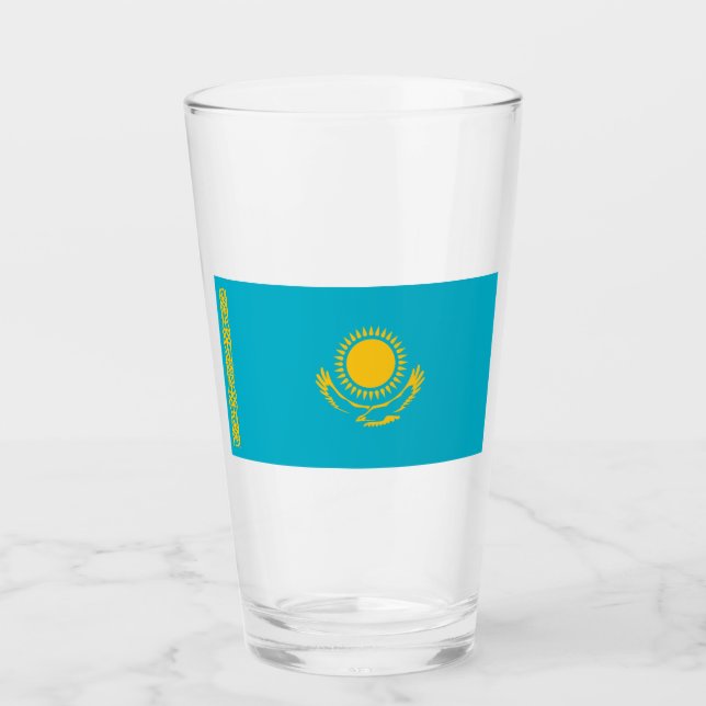 Flag of Kazakhstan Glass (Front)