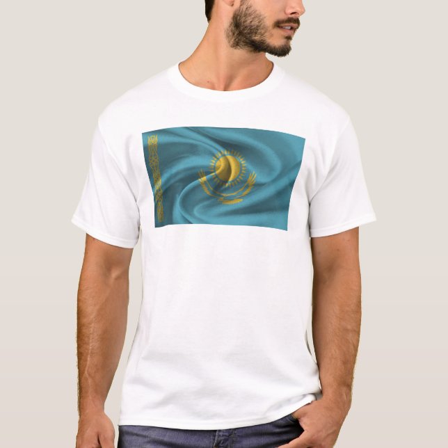 Flag Of Kazakhstan T-Shirt (Front)