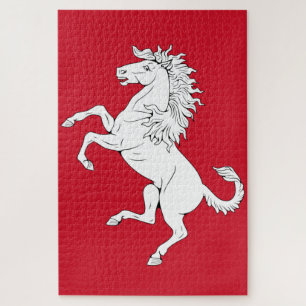 Flag of Kent (White Horse) (County of England, UK) Jigsaw Puzzle