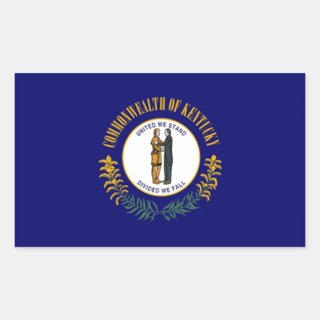 Flag of Kentucky Rectangular Sticker (Front)