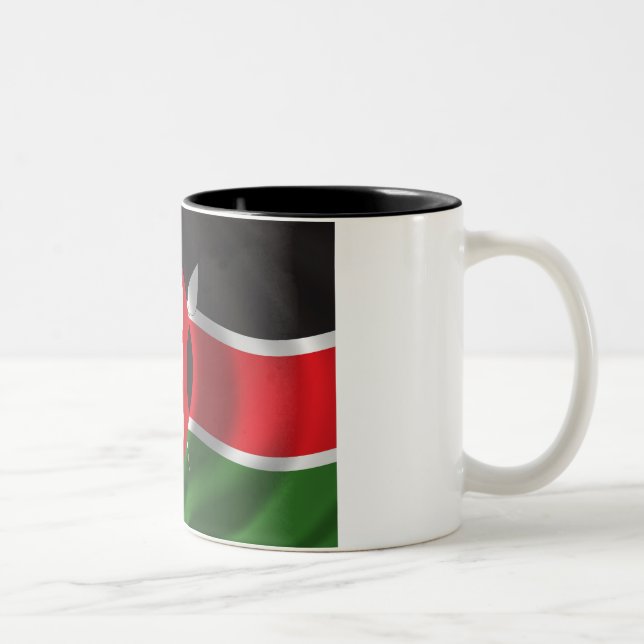 Flag of Kenya Two-Tone Coffee Mug (Right)