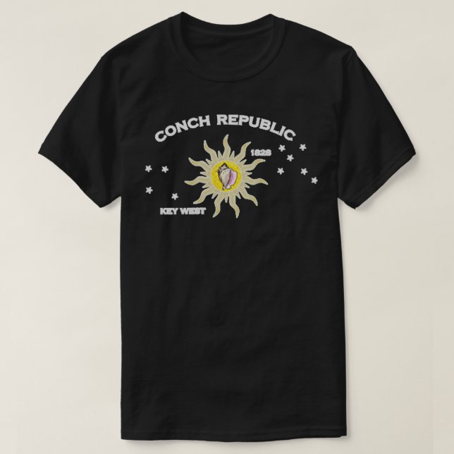 FLAG OF KEY WEST FLORIDA CONCH REPUBLIC T-Shirt (Design Front)