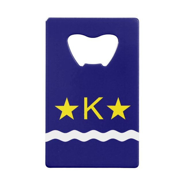 Flag of Kinshasa, Congo Credit Card Bottle Opener (Front)