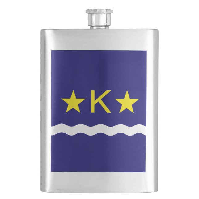 Flag of Kinshasa, Congo Hip Flask (Front)