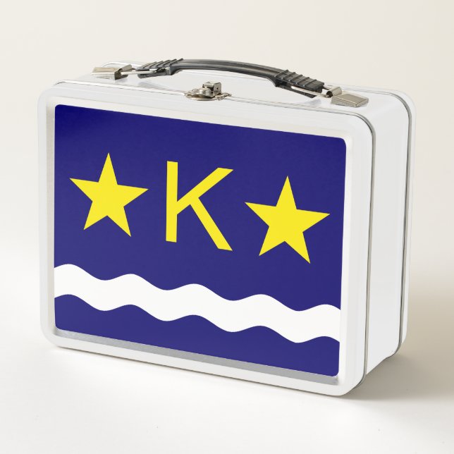 Flag of Kinshasa, Congo Metal Lunch Box (Front)