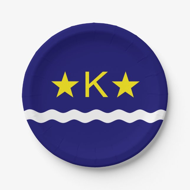 Flag of Kinshasa, Congo Paper Plates (Front)