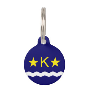Flag of Kinshasa, Congo Pet Name Tag