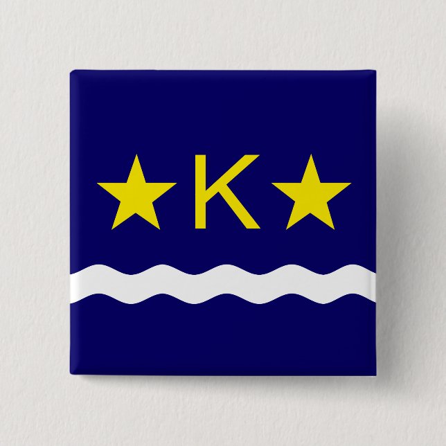 Flag of Kinshasa, Congo Pinback Button (Front)