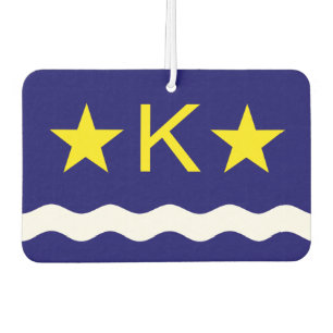 Flag of Kinshasa, Congo Square Paper Coaster Car Air Freshener