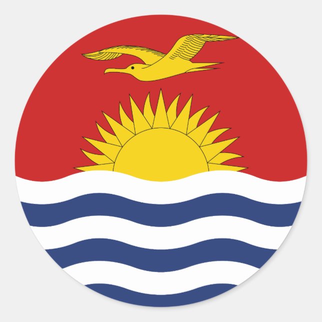 Flag of Kiribati Classic Round Sticker (Front)