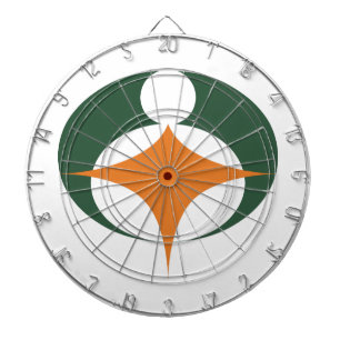 Flag of Koga, Shiga, Japan Dartboard