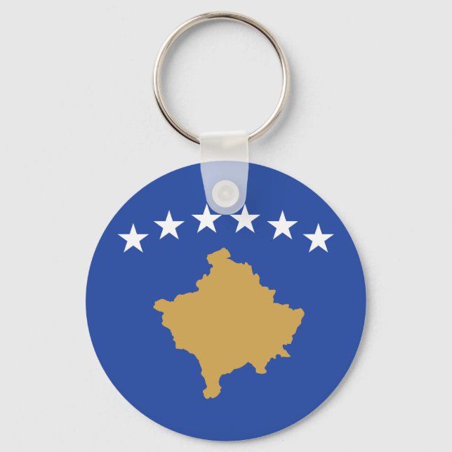 Flag of Kosovo Key Ring (Front)