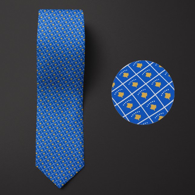 Flag of Kosovo Pattern Tie (Creator Uploaded)