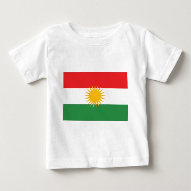 Flag of Kurdistan (Alay Kurdistan or Alaya Rengîn) Baby T-Shirt (Front)