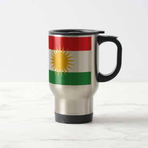 Flag of Kurdistan (Alay Kurdistan or Alaya Rengîn) Travel Mug