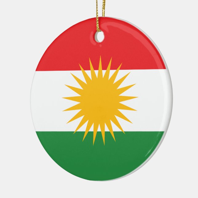 Flag of Kurdistan Ceramic Ornament (Left)