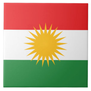 Flag of Kurdistan Ceramic Tile