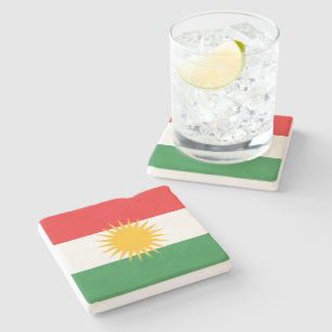 Flag of Kurdistan Stone Coaster