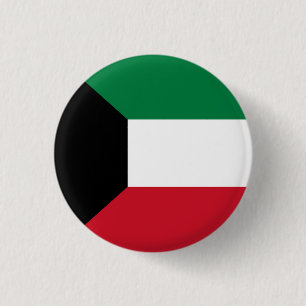 Flag of Kuwait 3 Cm Round Badge