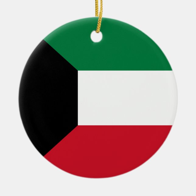 Flag of Kuwait Ceramic Ornament (Front)