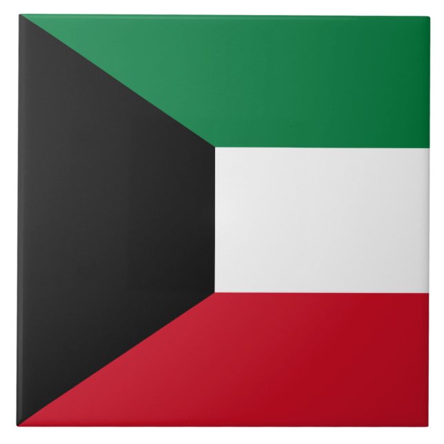 Flag of Kuwait Ceramic Tile (Front)