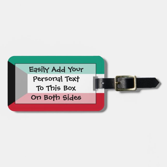 Flag of Kuwait Easy ID Personal Luggage Tag (Front Horizontal)