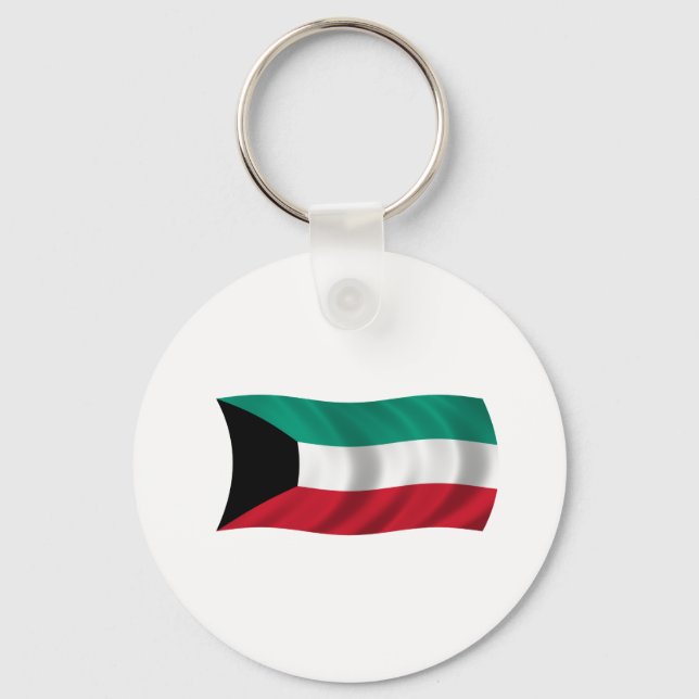 Flag of Kuwait Key Ring (Front)