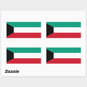 Flag of Kuwait Rectangular Sticker