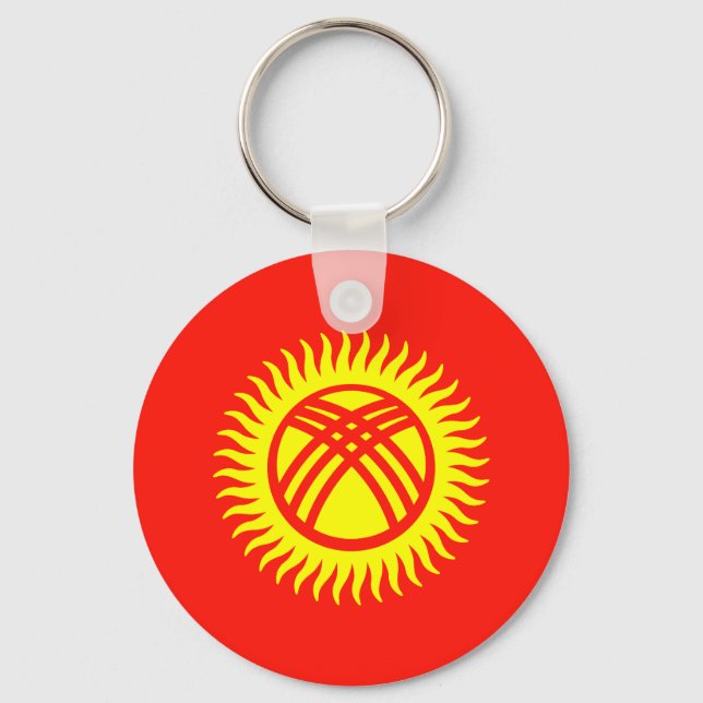 Flag of Kyrgyzstan Key Ring (Front)