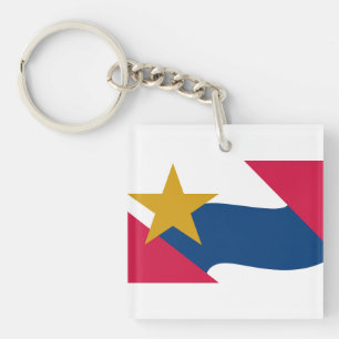 Flag of Lafayette, Indiana Key Ring