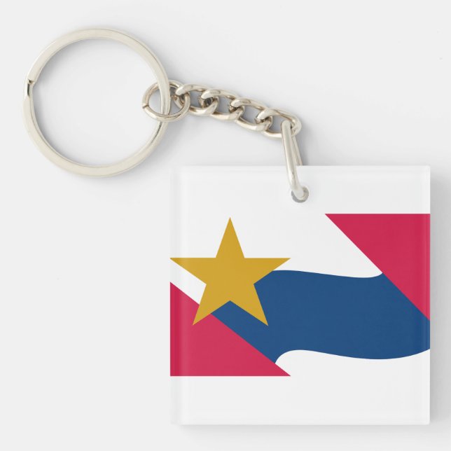 Flag of Lafayette, Indiana Key Ring (Front)