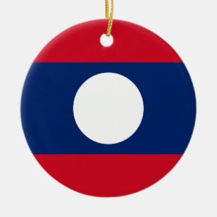 Flag of Laos Ceramic Ornament