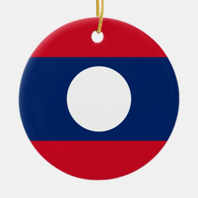 Flag of Laos Ceramic Ornament (Front)
