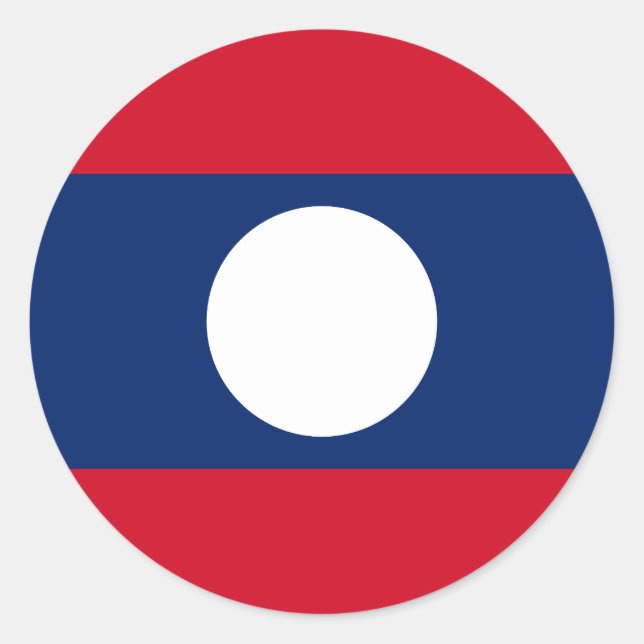 Flag of Laos Classic Round Sticker (Front)