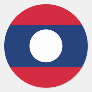 Flag of Laos Classic Round Sticker