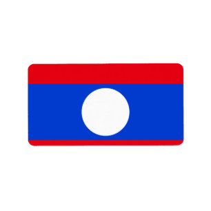 Flag of Laos Label