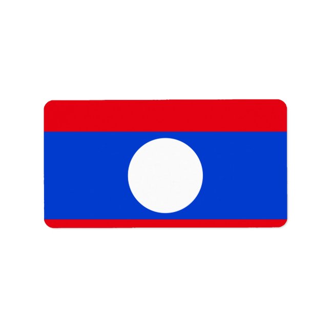 Flag of Laos Label (Front)