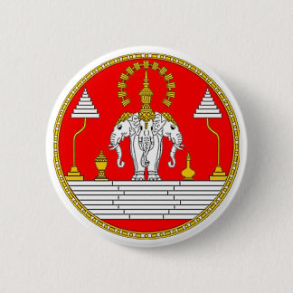 FLAG OF LAOS THREE HEAD ELEPHANT 6 CM ROUND BADGE