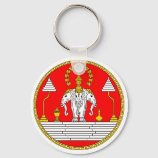 FLAG OF LAOS THREE HEAD ELEPHANT KEY RING