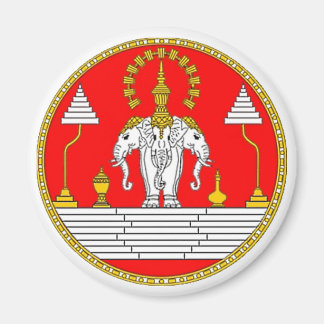 FLAG OF LAOS THREE HEAD ELEPHANT MAGNET