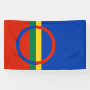 Flag of Lapland (Christmas) (Sami) (Laplander) Banner