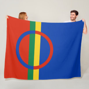 Flag of Lapland (Christmas) (Sami) (Laplander) Fleece Blanket