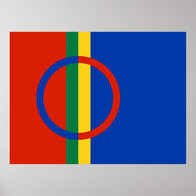 Flag of Lapland (Christmas) (Sami) (Laplander) Poster (Front)