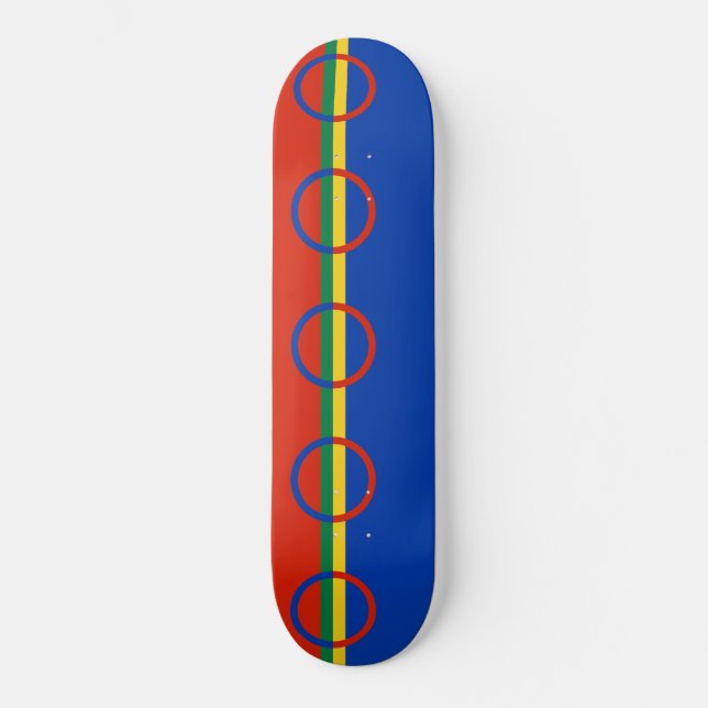 Flag of Lapland (Sápmi) Skateboard (Front)